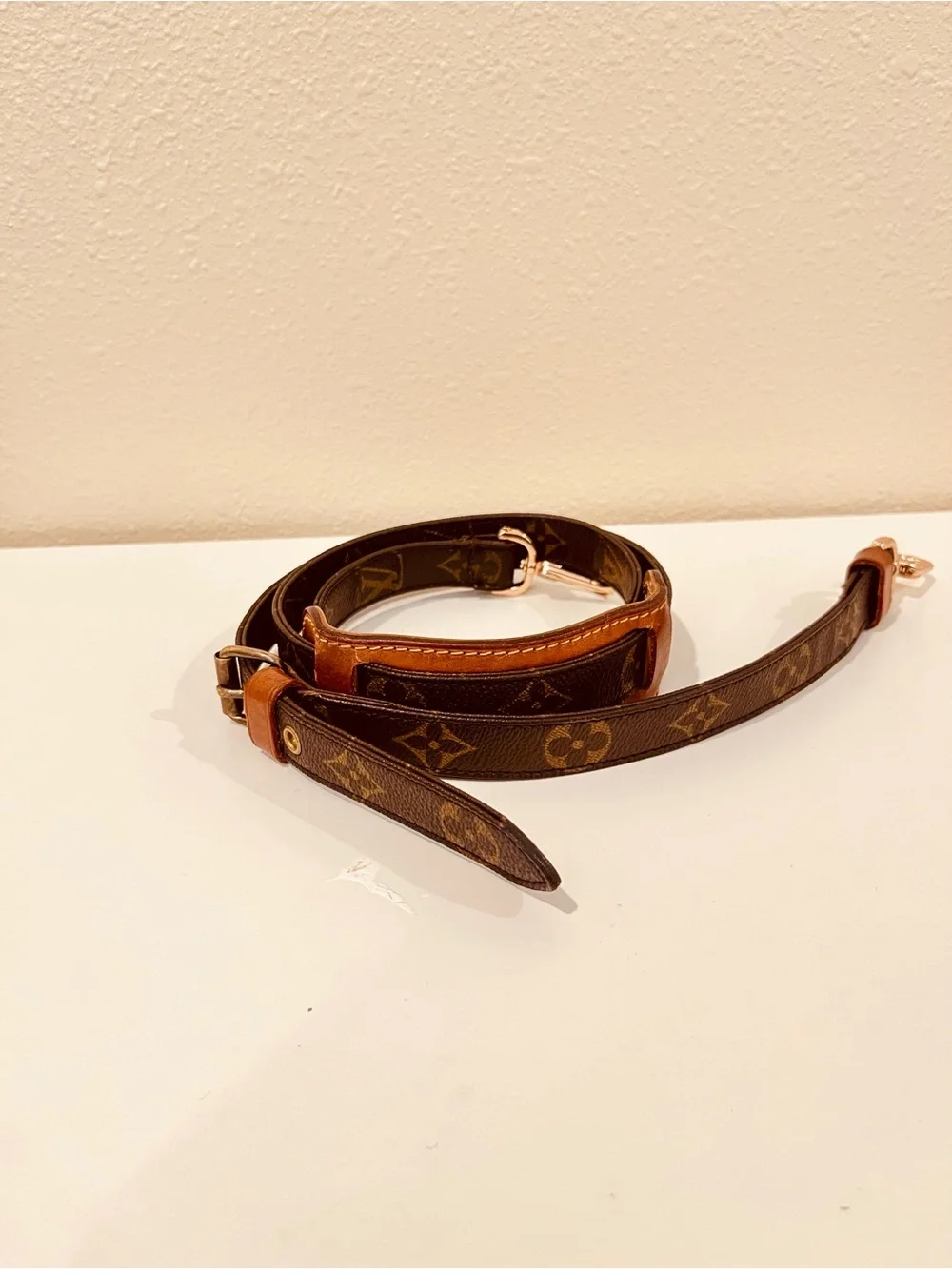 Louis Vuitton Brown Monogram Adjustable Shoulder Strap 47 inch adjustable